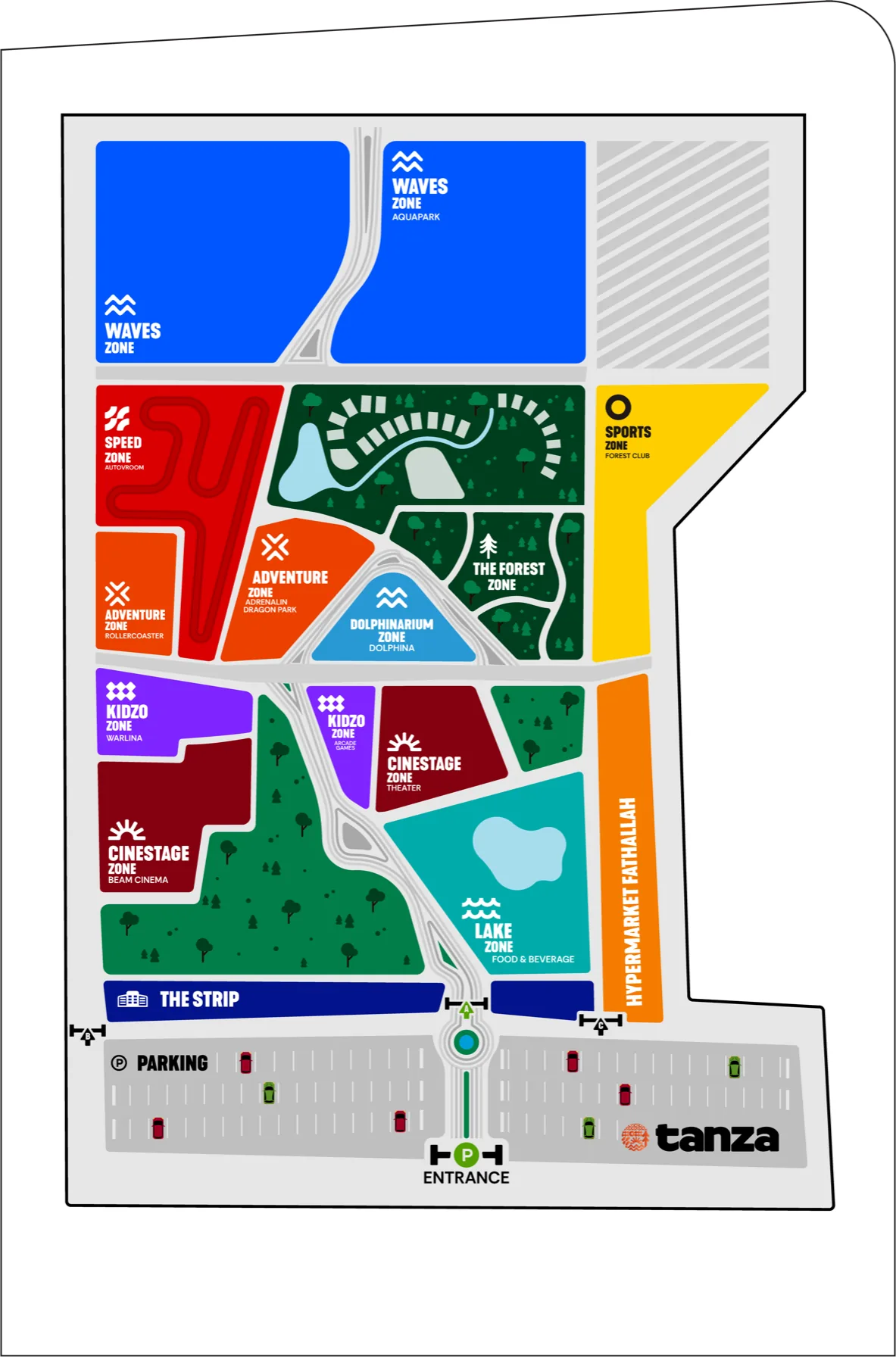 Speed Zone shown on the TANZA site map