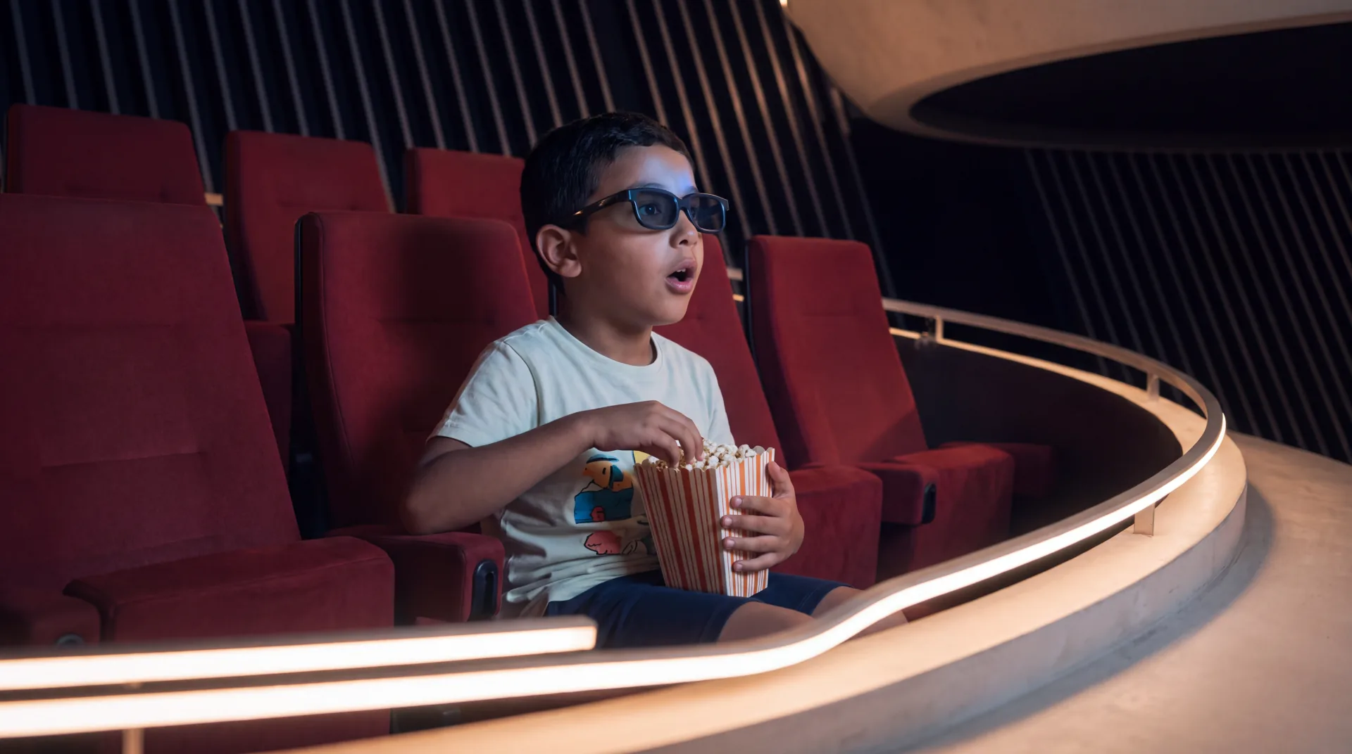 A child at BEAM Cinemas