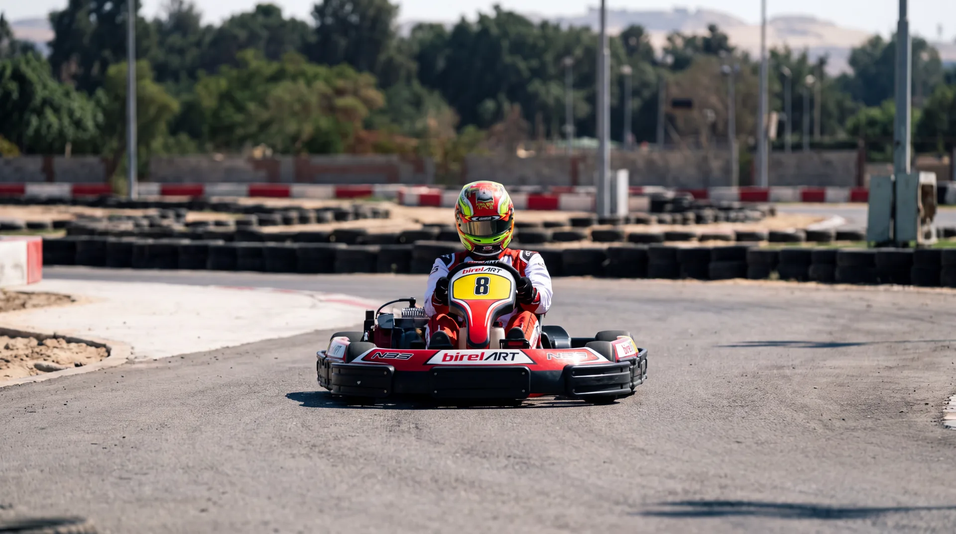 A racer on the AutoVrooom circuit